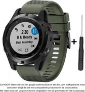 Siliconen Sporthorlogebandje - Geschikt voor Garmin - 22 mm - Army