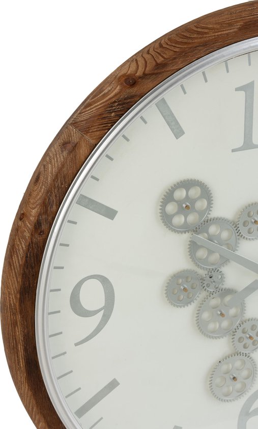 Decoratieve Keuken Woonkamer Klok Rebecca Mobili Relógios De Parede Vintage Mdf Metal Sala Analógica 50x50x5 | Leroy Merlin Batterij Wandklok Wit Bruin