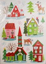 Peha Sticker Huisjes Kerst 42 X 25 Cm Folie
