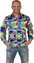 Magic Design Verkleedshirt Disco Hippie Polyester Maat L/xl
