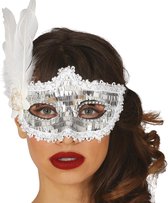 Masque pour les yeux Fiestas Guirca avec paillettes dames polyester Argent