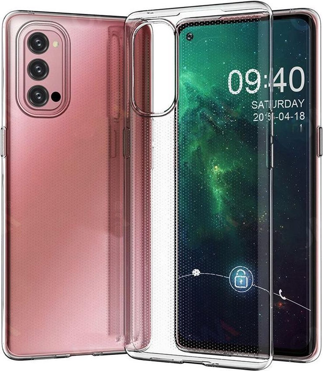 Oppo Reno 4 Hoesje Schokbestendig en Dun TPU Transparant