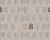 PAPIER PEINT ART DECO - Taupe Anthracite Beige - AS Creation New Life