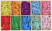 Mini wasknijpers - Mini knijpers - Wasknijpers hout - Decoratie voor binnen - Kerstversiering -Kleine wasknijpers - Wasknijpers mini - 200 stuks - 10 kleuren