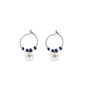 beads earrings - zilver