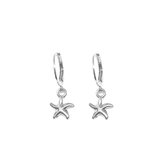 starfish earrings - zilver