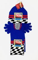 Disney Cars winterset - muts + sjaal + handschoenen - blauw - maat 54 cm (4-8 jaar)