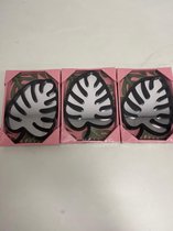 decoratieve spiegel - 3 stuks (zwart)