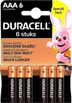 Duracell AAA 6-Pack Alkaline Batterijen (6 stuks)