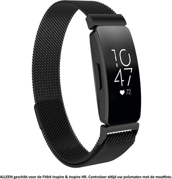 Bracelet milanais Zwart pour Fitbit Inspire Inspire HR Taille