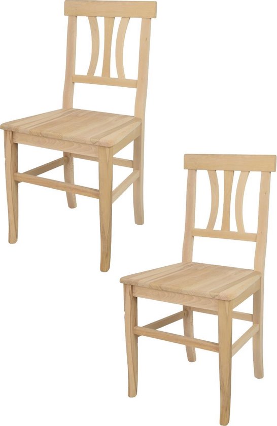 Foto: Tommychairs artemisia eetkamerstoelen set van 2 naturel hout