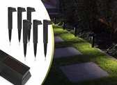 Led lovers buitenlamp - Tuinverlichting voor buiten - Werkt op zonneenergie - Met sensor - Zwart - 6 stuks