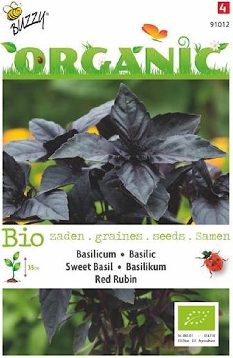 Buzzy Organic Basilicum Red Rubin BIO