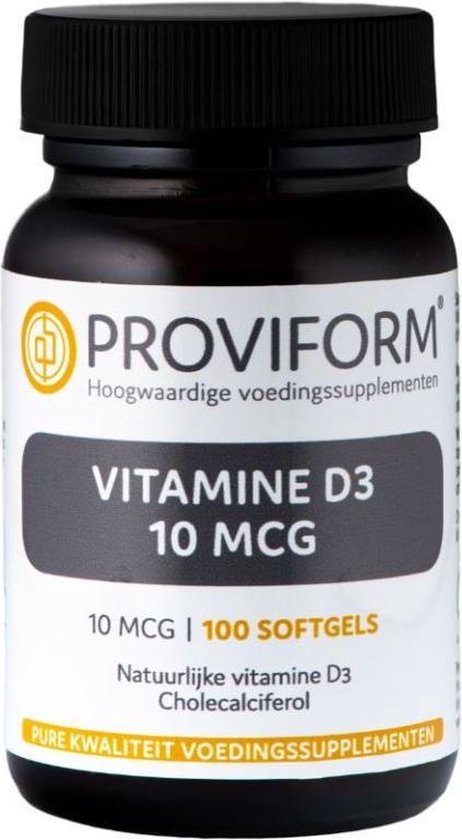 Proviform Vitamine D3 10µ - 100 Softgels  - Vitaminen
