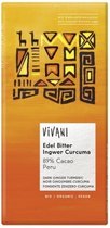 Vivani Chocolade puur 89% gember/kurkuma