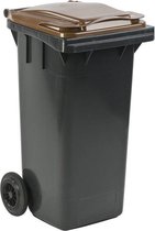 Afvalcontainer 120 liter grijs/bruin | GFT container | Kliko