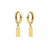 Karma hinged hoops symbool mini rectangle gold M2550HIN