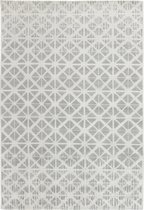Shangri La Mosaik Vloerkleed - 170x240  - Rechthoek - Laagpolig Tapijt - Landelijk - Grijs, Wit
