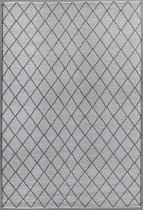 MOMO Rugs - Stockholm 110 Vloerkleed - 160x230 cm - Rechthoekig - Laagpolig, Structuur Tapijt - Landelijk, Modern, Scandinavisch - Beige, Blauw