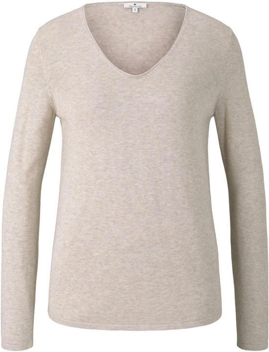 TOM TAILOR sweater basic v-neck Dames Vest - Maat XXL