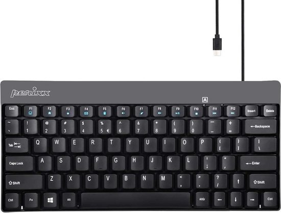 mist Ronde Ondoorzichtig Perixx Periboard 422 Bedraad USB-C Toetsenbord - Compact toetsenbord |  bol.com