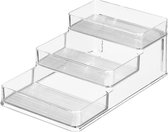 InterDesign organisateur d'armoires de cuisine largeur 15 cm - Transparent - Compartiments de tri - Petit