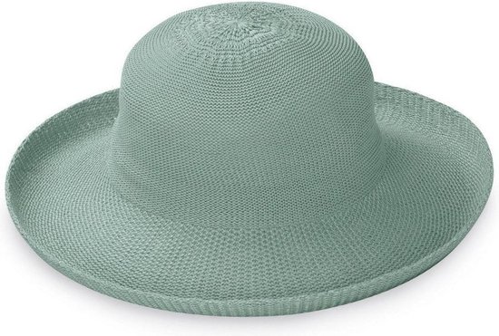 Chapeau de soleil Breton Ladies - Lavable à la main, résistant aux plis - résistant aux UV UPF50 + - Taille: 58cm - Couleur: Seafoam
