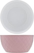 Diamond Slakom - ø20xh10cm - Roze - 4 stuks