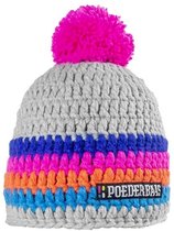 Poederbaas Poederbaas Short-Colourfull Muts (Sport) - Unisex - grijs/roze/oranje/blauw