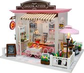 DIY Chocolatier winkel met LED - Dollhouse - Miniatuur hobby bouwpakket