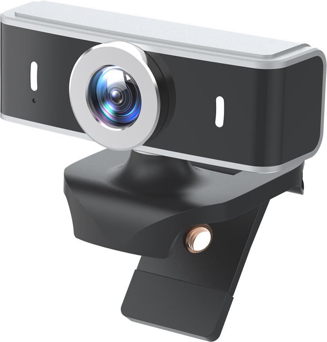 FullHD Webcam met Microfoon. USB PC Camera. Plug & Play. Fixed Focus - 1080P. Windows en MacOS. 25-30fps. Compact. Haarscherp en vloeiend beeld. Weinig licht nodig. Contact met Familie en vergaderen via Skype, Zoom, Teams, Facetime, Youtube etc.