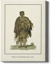 Walljar - Khoikhoi Woman - Muurdecoratie - Poster met lijst