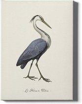 Walljar - Le Héron Bleu - Dieren poster met lijst