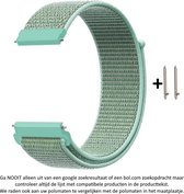 Nylon Bandje - Geschikt voor 20 mm Smartwatches - Zeegroen