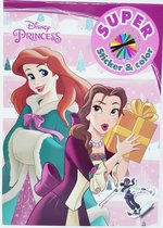 DISNEY PRINCESS KLEURBOEK MET STICKERS - KERST EDITIE