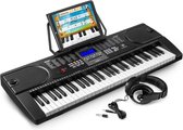Keyboard - MAX KB1 keyboard piano met 61 toetsen en trainingsfunctie + hoofdtelefoon. De ideale starterset om in stilte te oefenen.