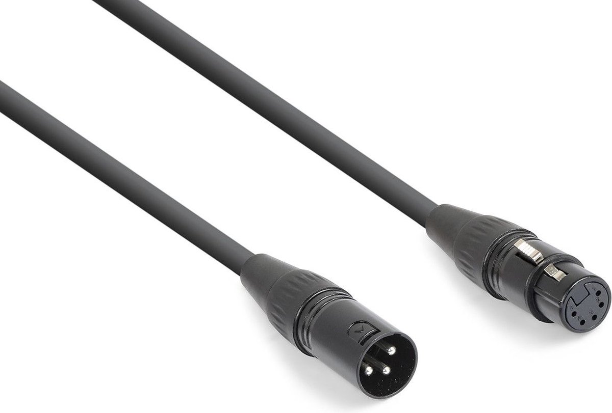 PD Connex DMX verloopkabel 3-pin XLR male naar 5-pin XRL female