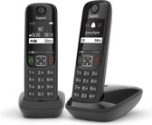 Gigaset AS690 DUO Téléphone analog/dect Noir Identification de l'appelant