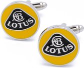 Manchetknopen - Automerk Lotus Geel en Zwart