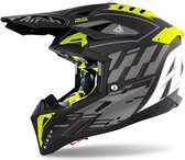 Airoh Aviator 3 AMS² Rampage mat zwart grijs fluo geel