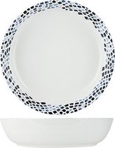 Mosaic Blue Slakom - ø30xh7cm - new Bone China