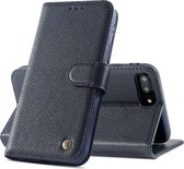 Bestcases Echt Lederen Wallet Case Telefoonhoesje iPhone 8 Plus / 7 Plus - Navy