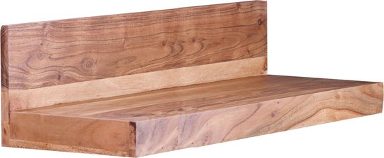 Wandplank - Wandplank hout - Landelijk - Handgemaakt - Hout - 80x23x17 cm
