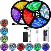 Bamled LED strip 10 meter - lichtstrip met 16 kleuren - dimbaar - incl. afstandsbediening