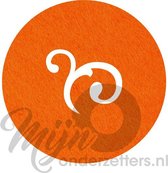 Design shapes 2 vilt onderzetters  - Oranje - 6 stuks - 10 x 10 cm - Tafeldecoratie - Glas onderzetter - Cadeau - Woondecoratie - Tafelbescherming - Onderzetters voor glazen - Keuk