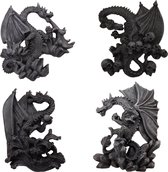 Set Draken Beeld Magneet  - set van 4 draken fantasy magneten 9 cm | GerichteKeuze