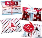 Glim®Luxe Kerst Geschenkverpakkingen – Cadeauverpakking doosje – Geschenkverpakking kerst – Gondeldoosje - Giftbox - Kerstverpakking - 8 stuks