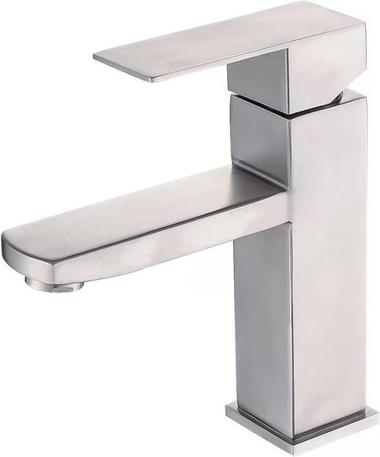 Sanitair Royal Seine | Acier inoxydable brossé | Robinet de lavabo | Robinet de salle de bain