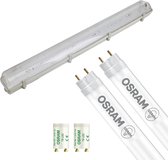 LED TL Armatuur met T8 Buis - OSRAM SubstiTUBE Value EM 840 - Aigi Hari - 150cm Dubbel - 38.2W - Natuurlijk Wit 4000K - BSE