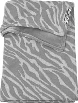 Meyco Zebra met velvet wiegdeken - 75x100 cm - Grijs
